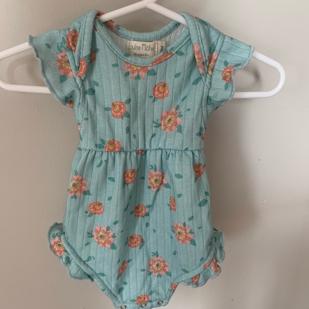 Louise Misha Blue Floral Bodysuit